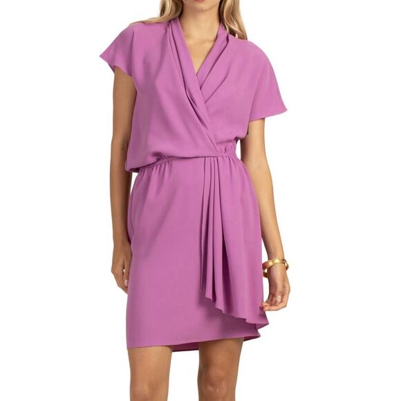Trina Turk ENCHANTRESS ELASTICIZED WRAP DRESS IN MORNING GLORY Size S - Picture 1 of 11